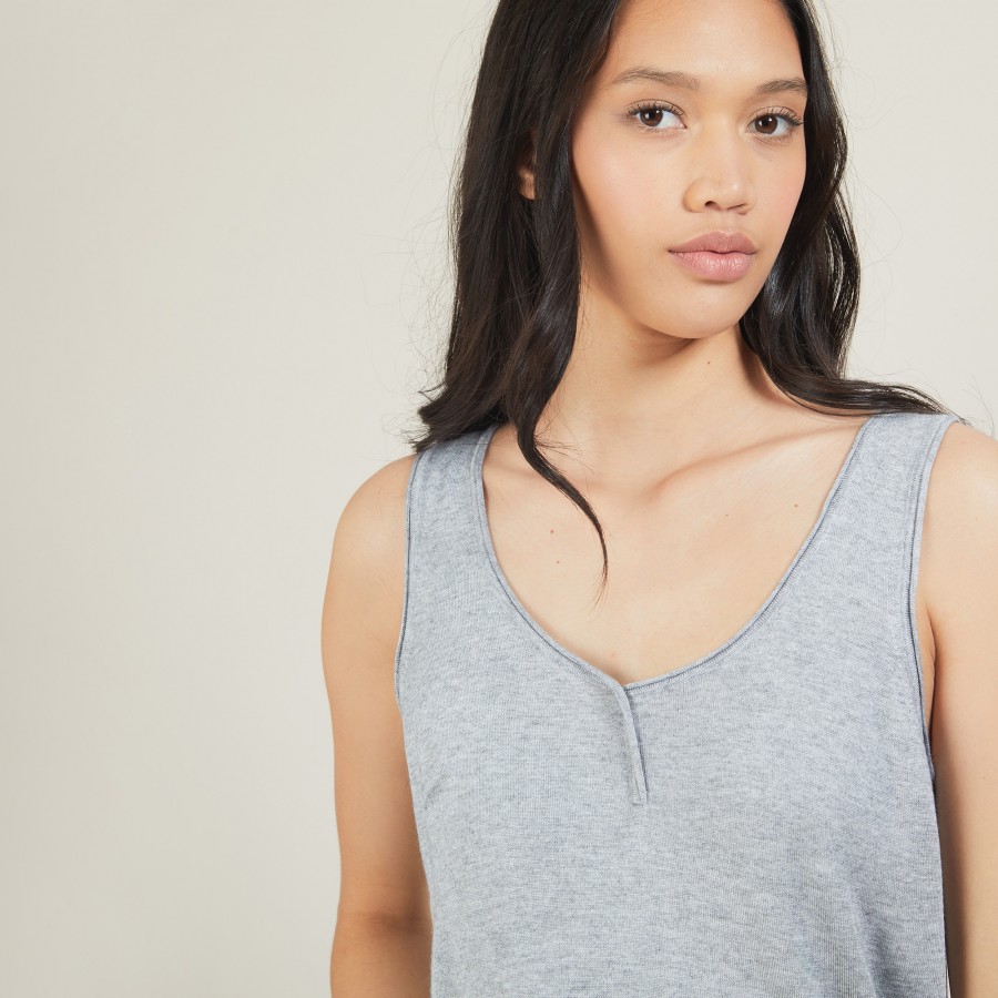 Bamboo cashmere tank top - Aetim