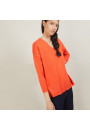 Pull à fentes col v en laine - Bernice 7081 fusion - 15 Orange