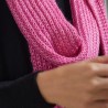 Echarpe en viscose et baby alpaga - Genu 7083 pivoine - 26 Rose foncé