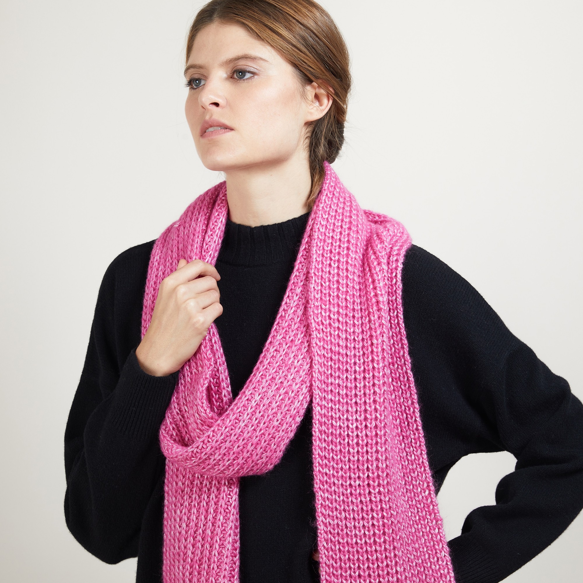 Viscose and baby alpaca scarf - Genu