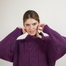 Zipped high-neck mohair sweater - Gilda