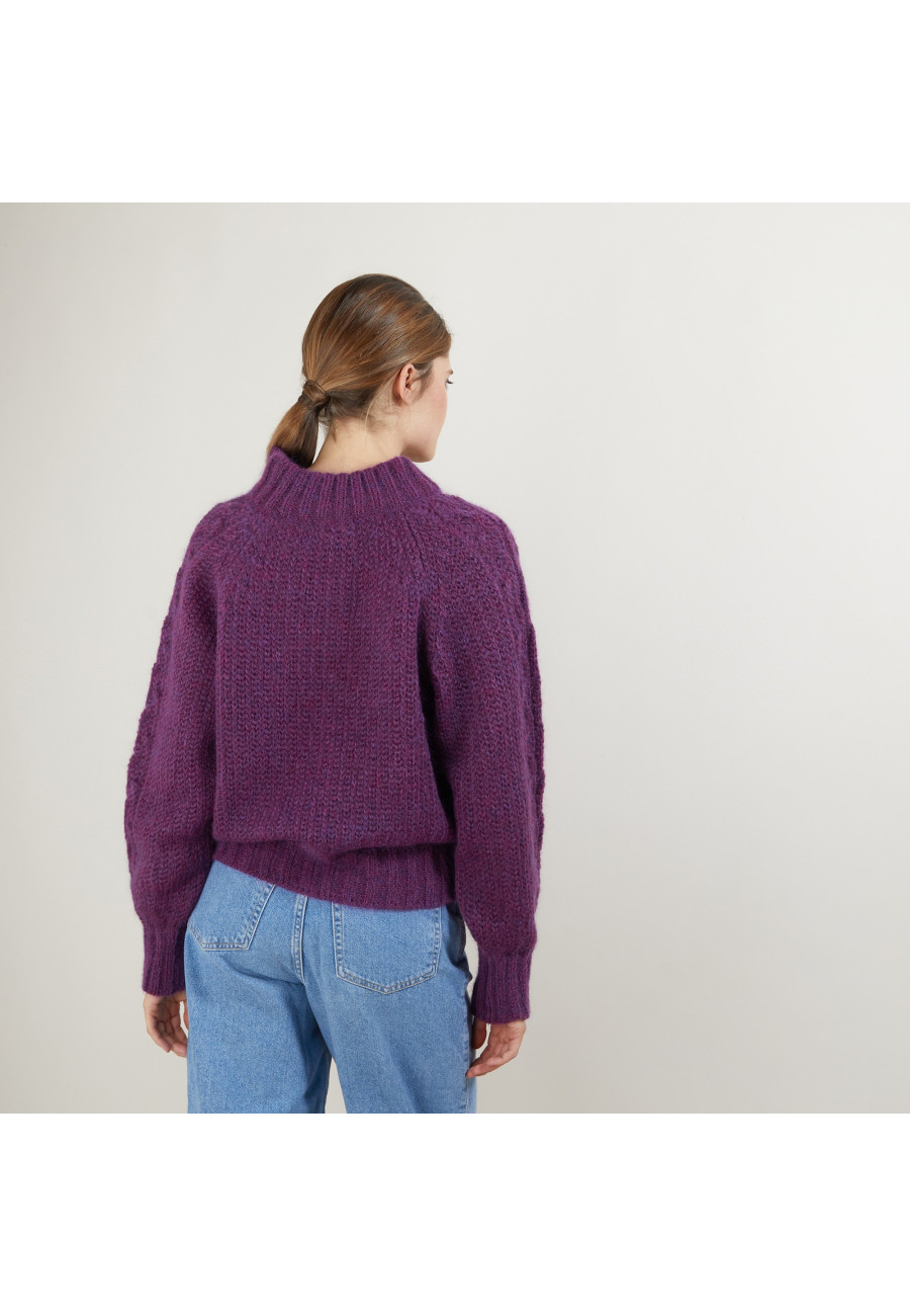 Zipped high-neck mohair sweater - Gilda