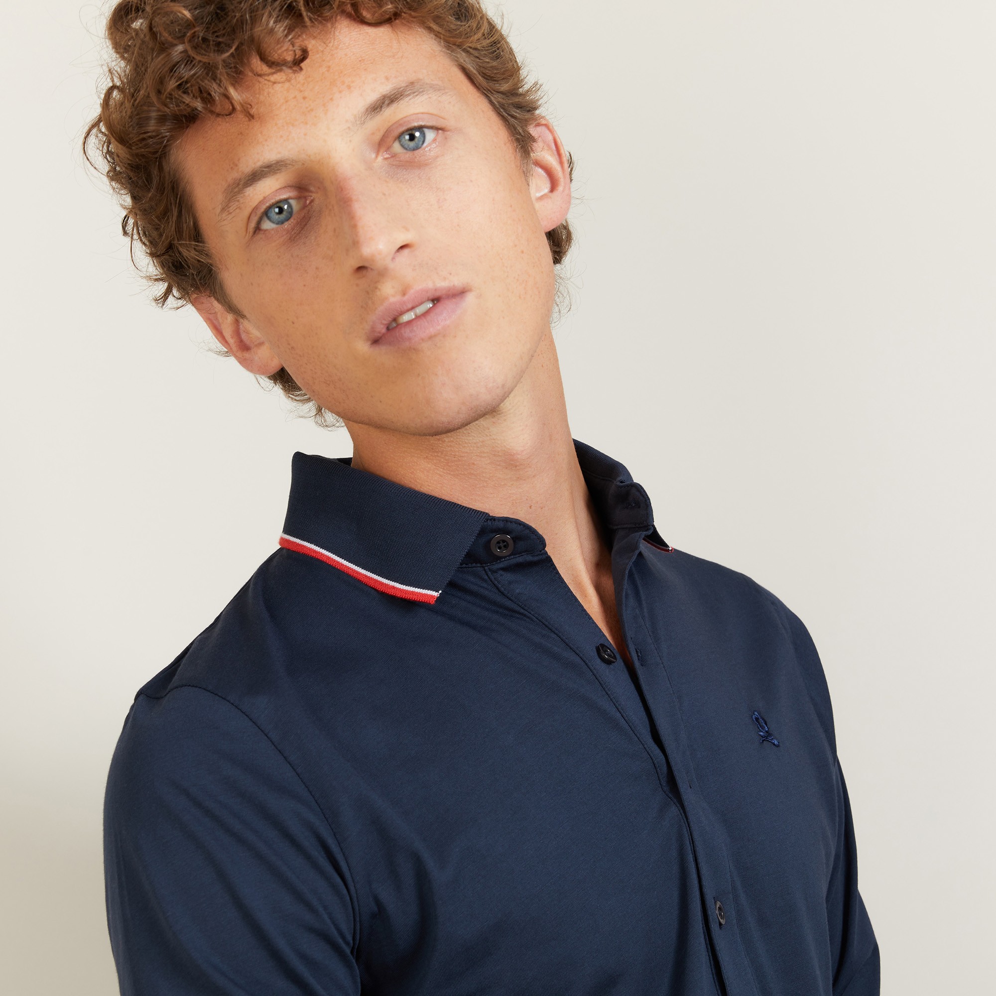 Chemise manches longues en coton jersey - Baggy