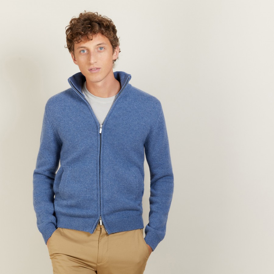 Gilet zippé cachemire 4 fils - Balthazar