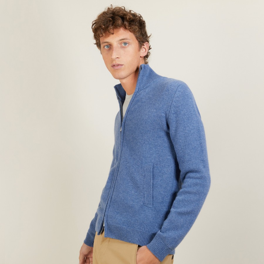 Gilet zippé cachemire 4 fils - Balthazar