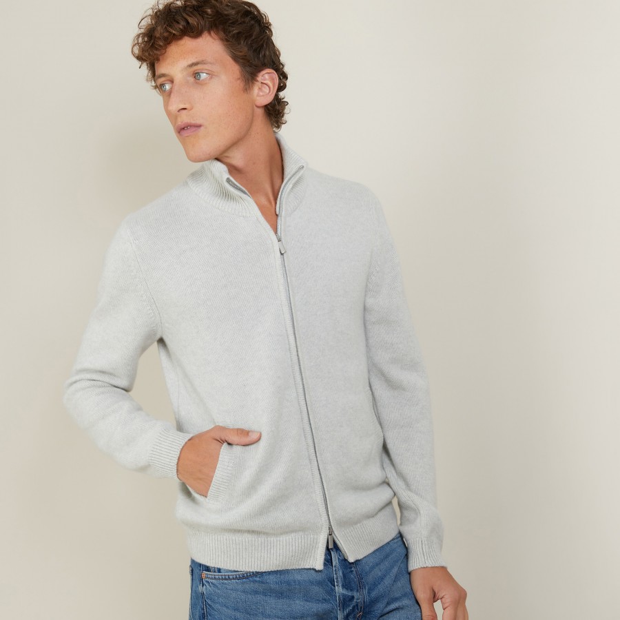 Cardigan de cashmere com zíper e 4 camadas - Balthazar