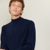 Pull à col montant en cachemire - Balzan 7040 marine - 05 Bleu marine