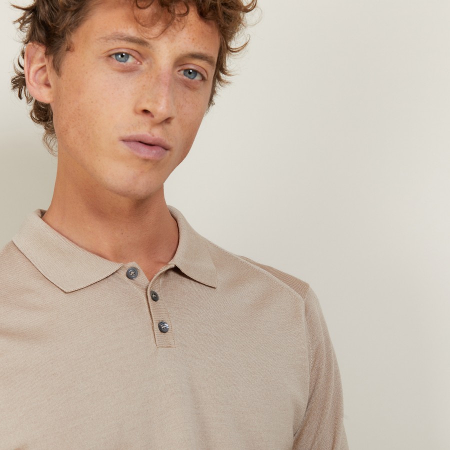 Wool and silk polo shirt - Bartev