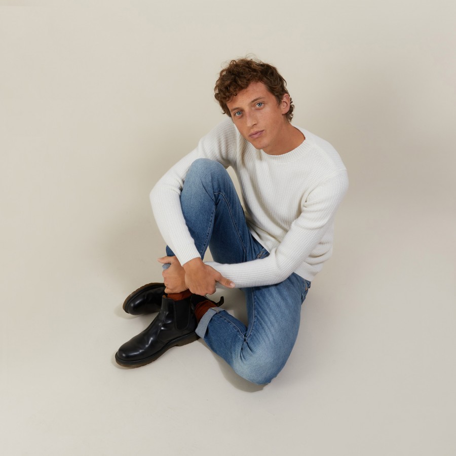 4-ply cashmere round neck sweater - Liverpool