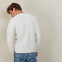 Pull col rond en cachemire 4 fils - Liverpool 7002 arome - 82 Ecru