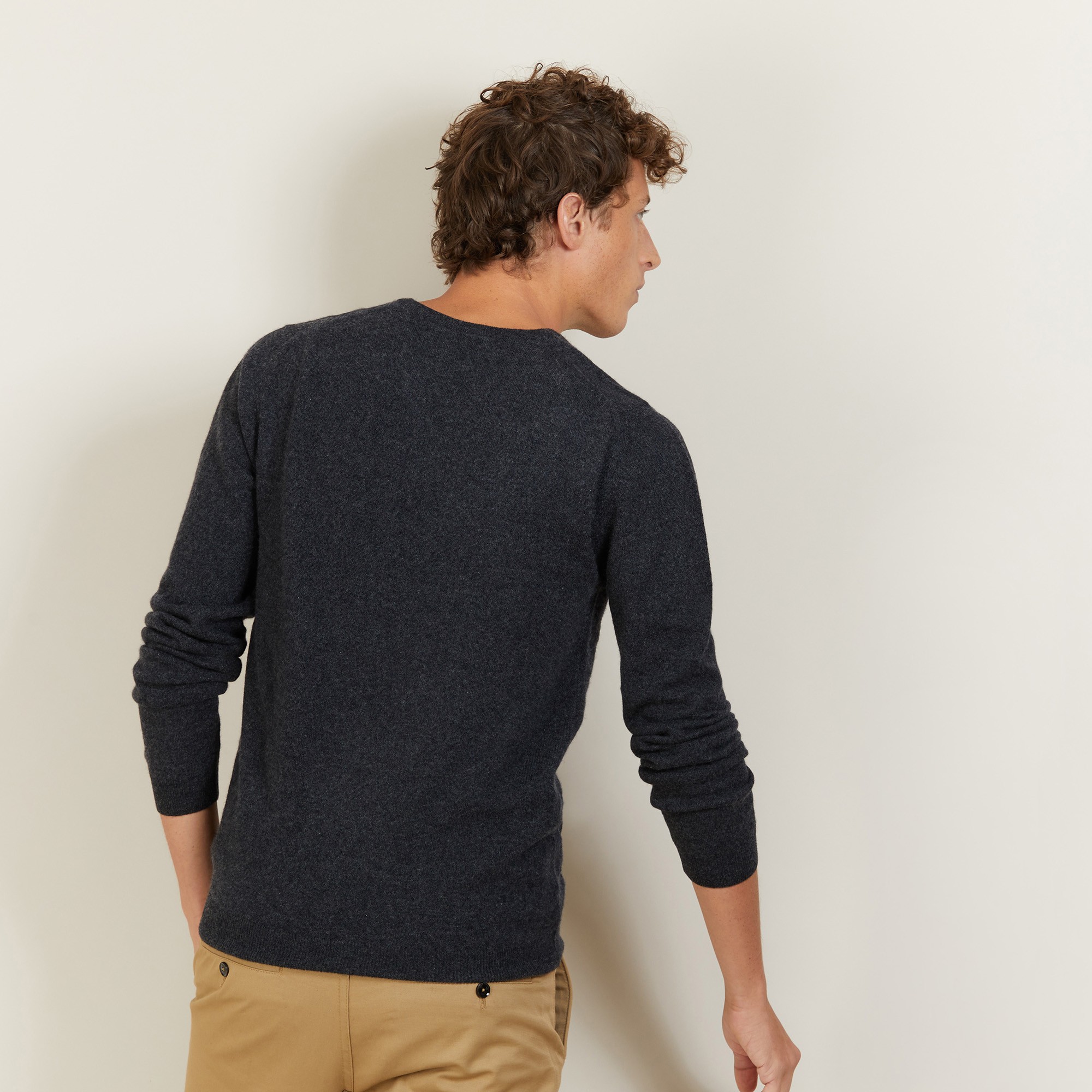 Pull col V en cachemire - Benjamin 7010 noir - 01 Noir
