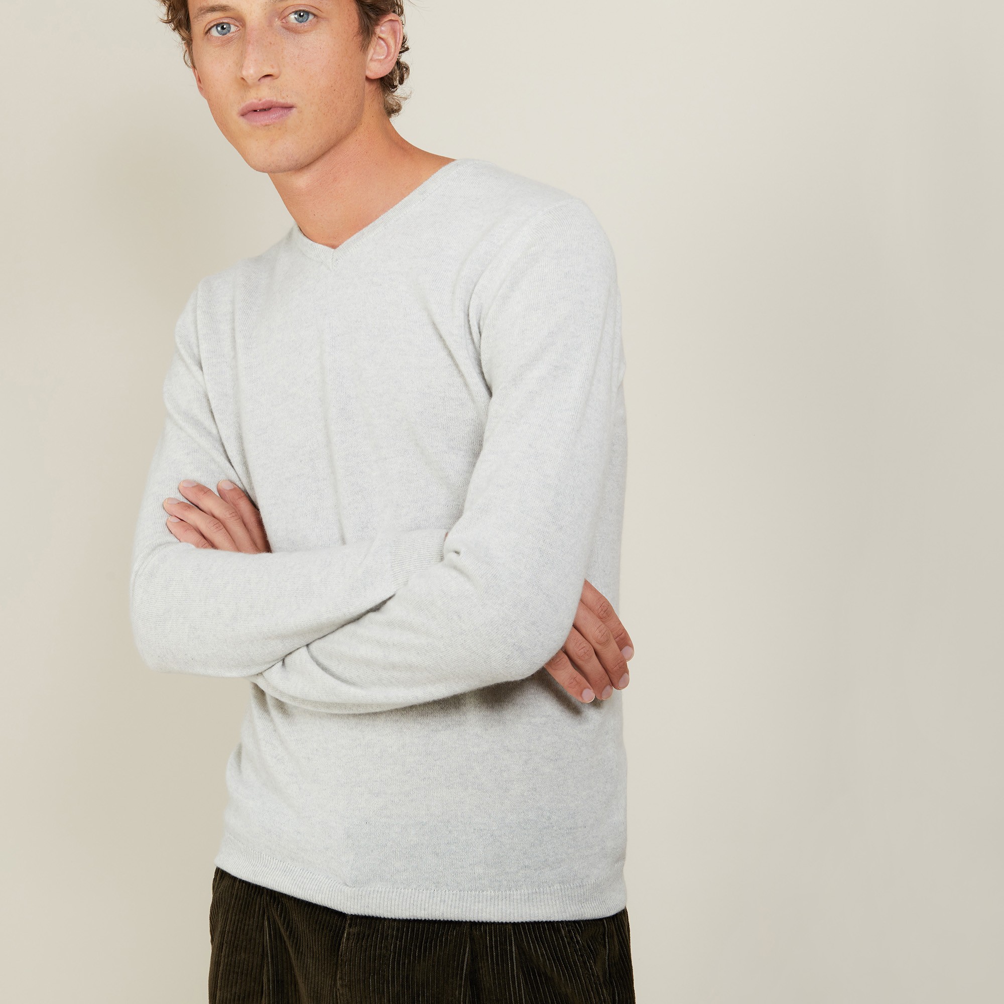 Pull col V en cachemire - Benjamin 7010 noir - 01 Noir