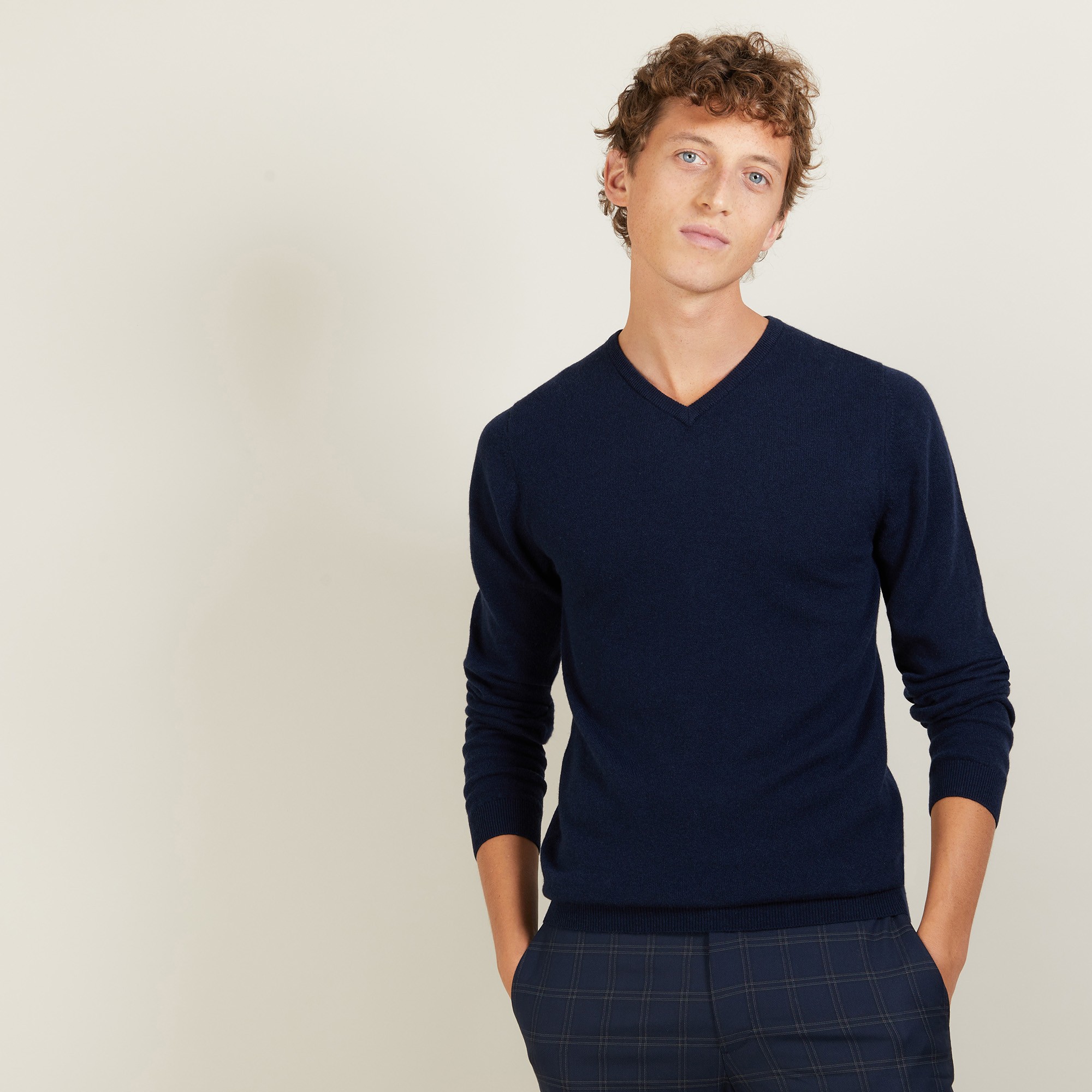 Pull col V en cachemire - Benjamin 7010 noir - 01 Noir