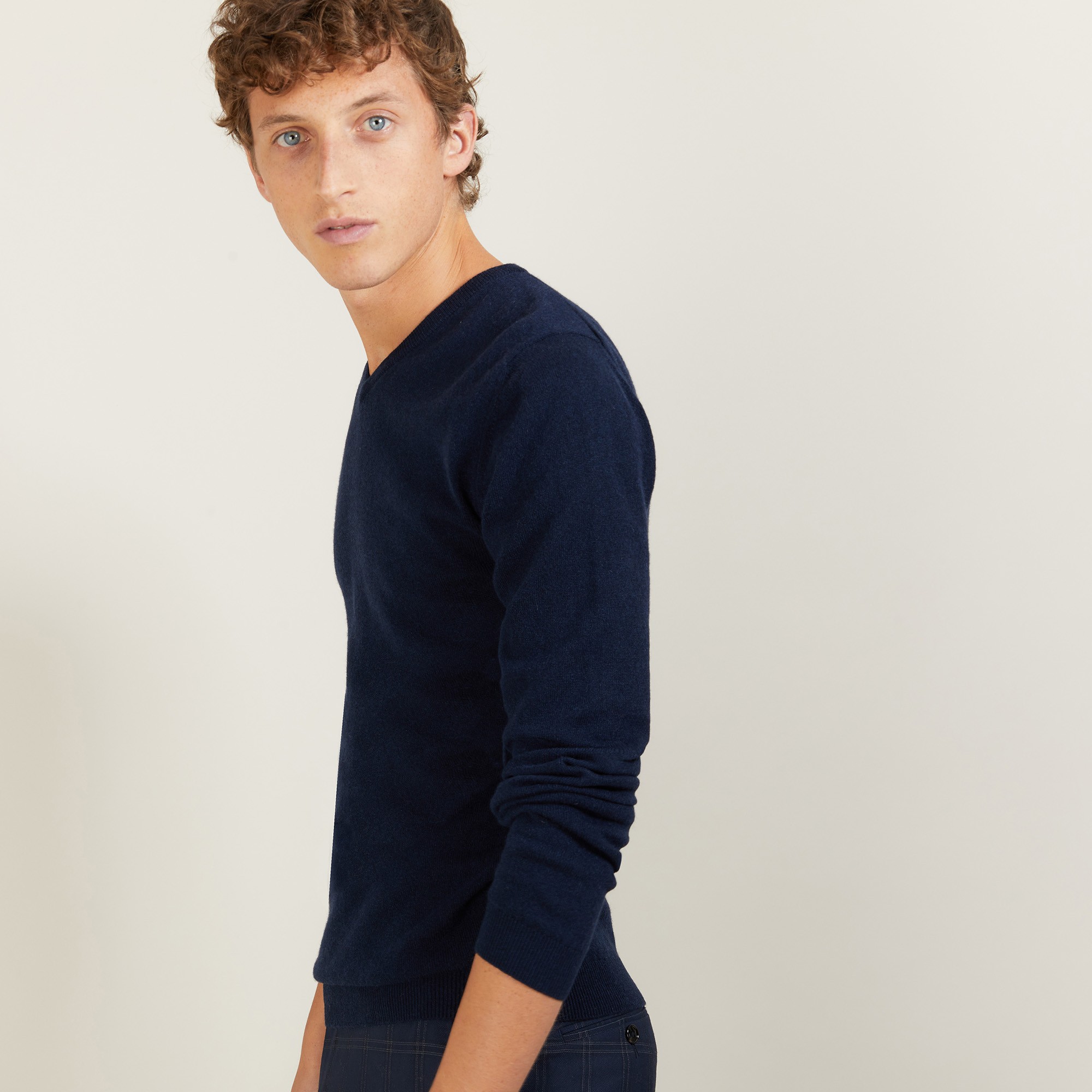 Pull col V en cachemire - Benjamin 7010 noir - 01 Noir