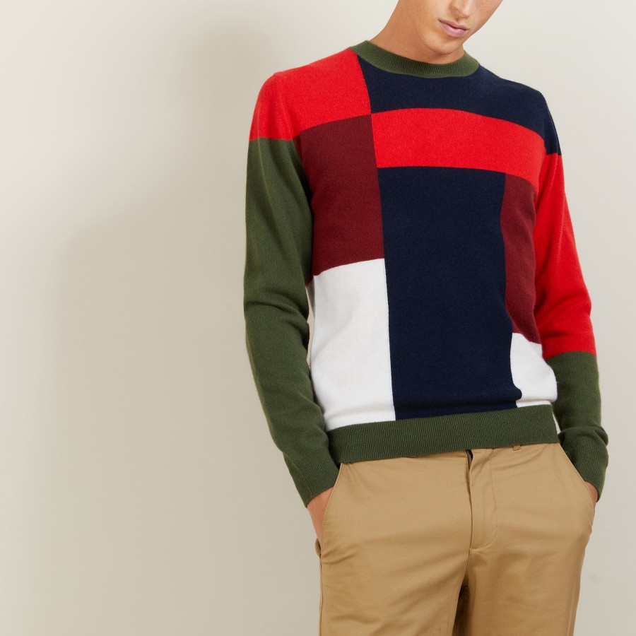 Pull motifs géométriques en cachemire - Lima