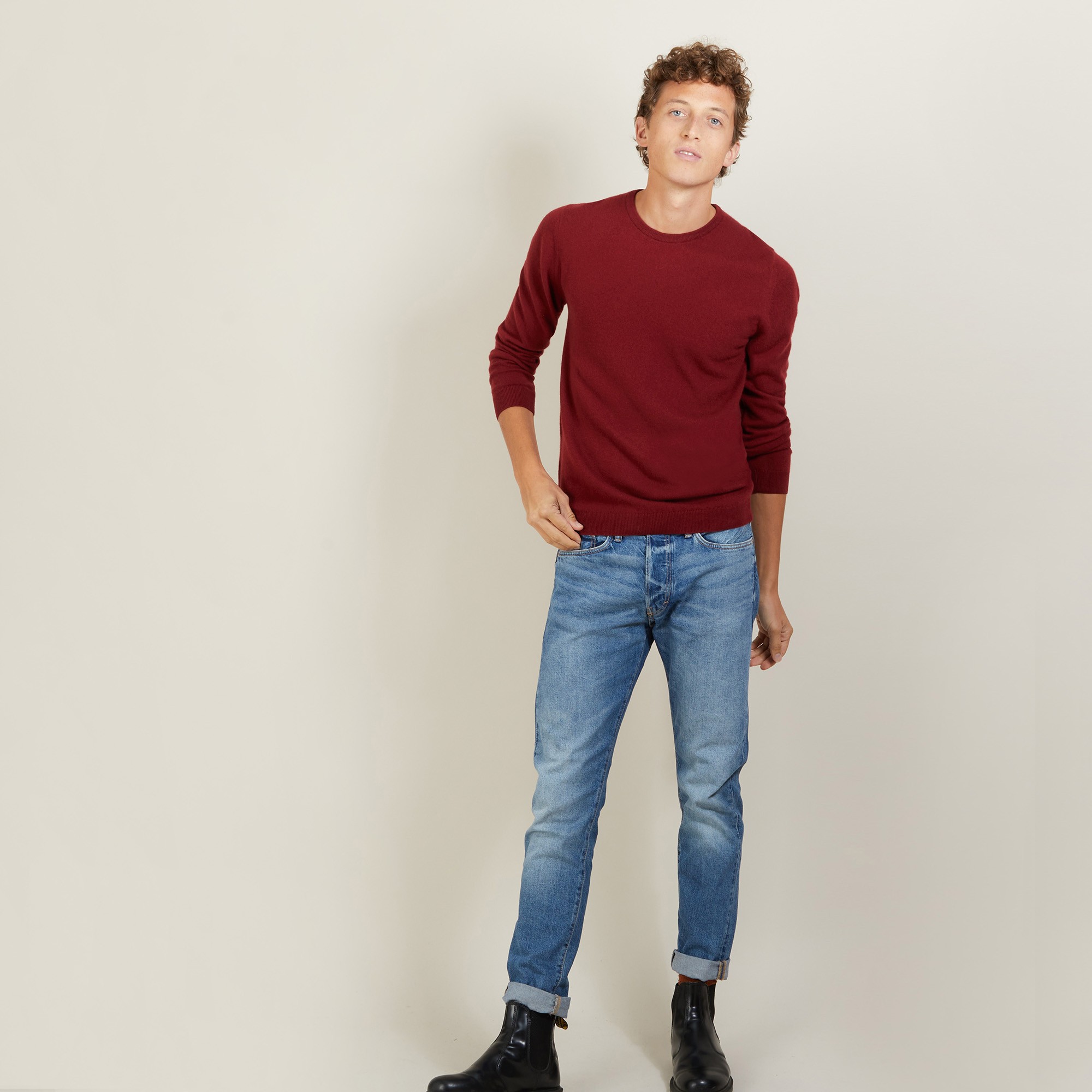 Round-neck cashmere sweater-BENOIT