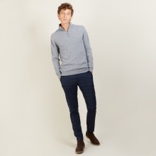 Cashmere sweater with zip neck - BLAISE