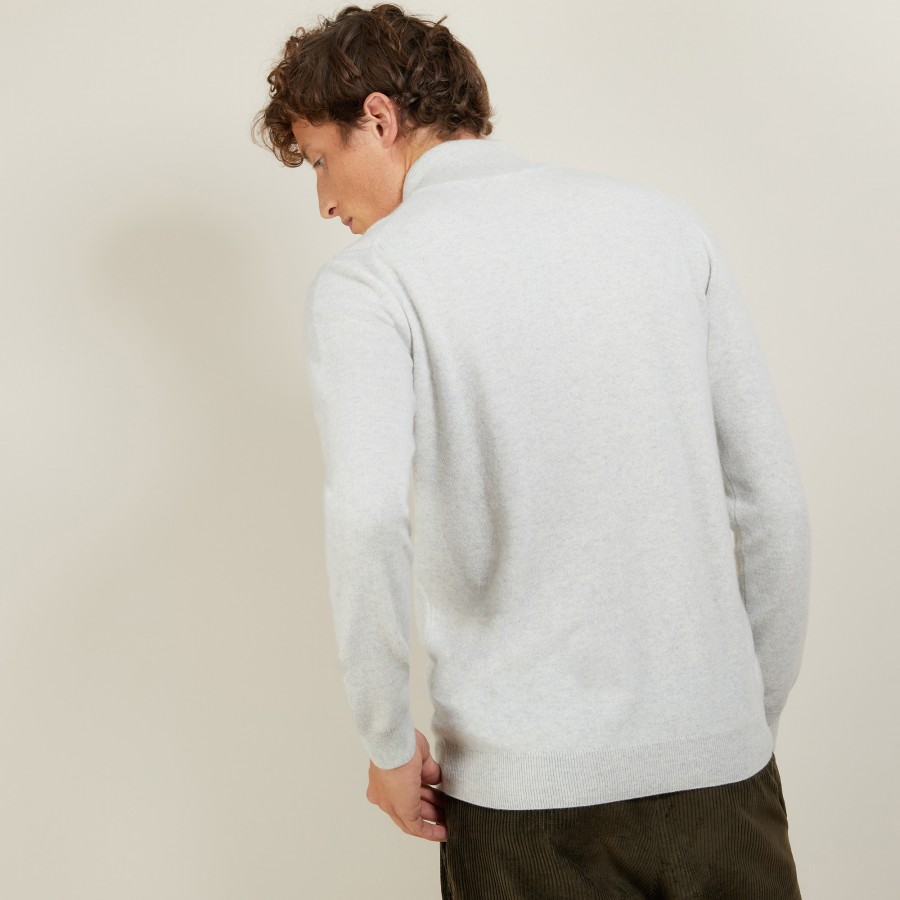 Cashmere sweater with zip neck - Emile