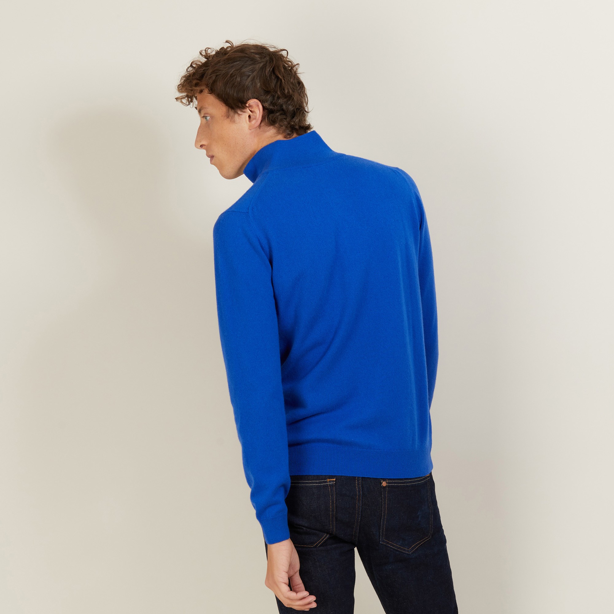 Cashmere sweater with zip neck - BLAISE