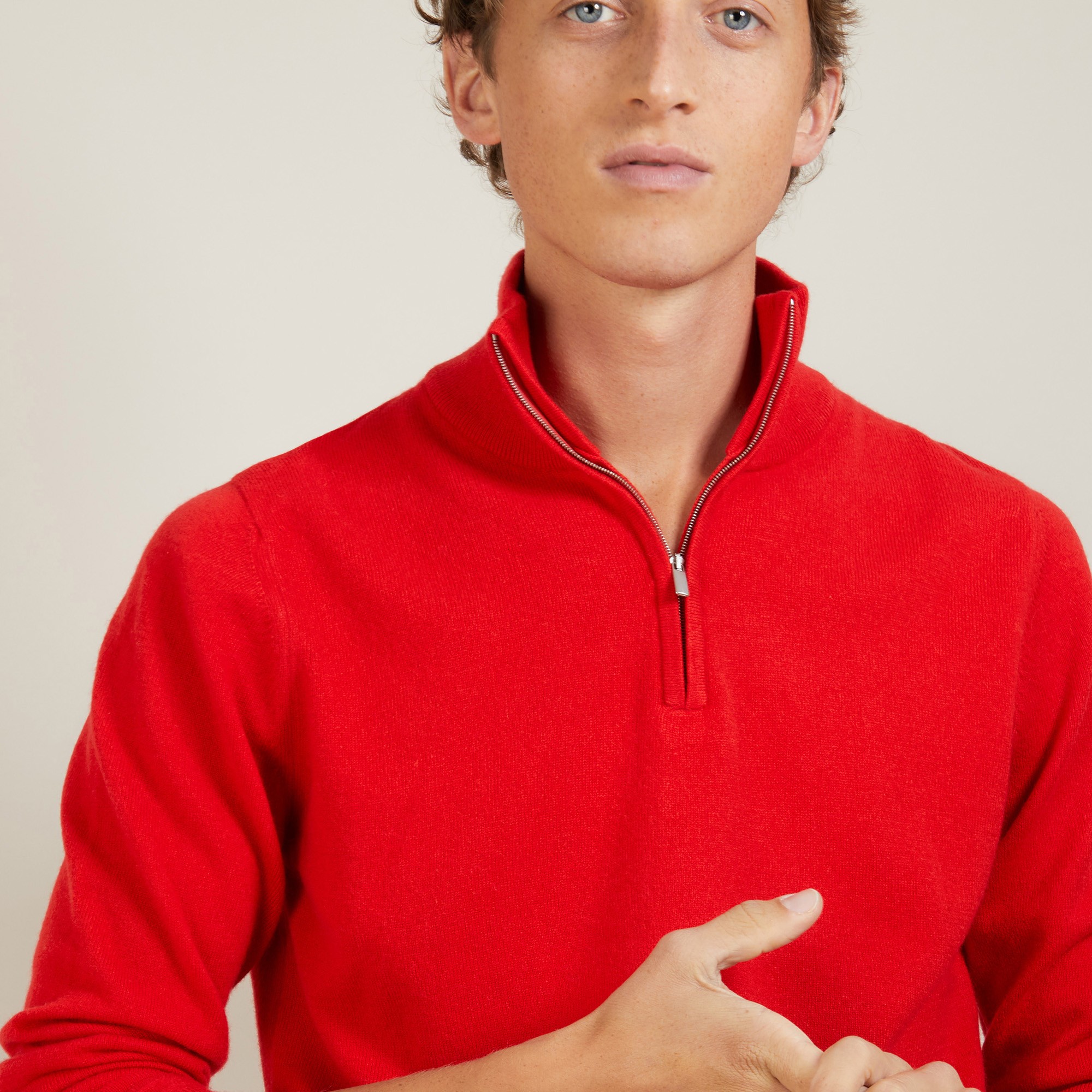 Cashmere sweater with zip neck - BLAISE