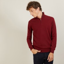 Cashmere sweater with zip neck - BLAISE