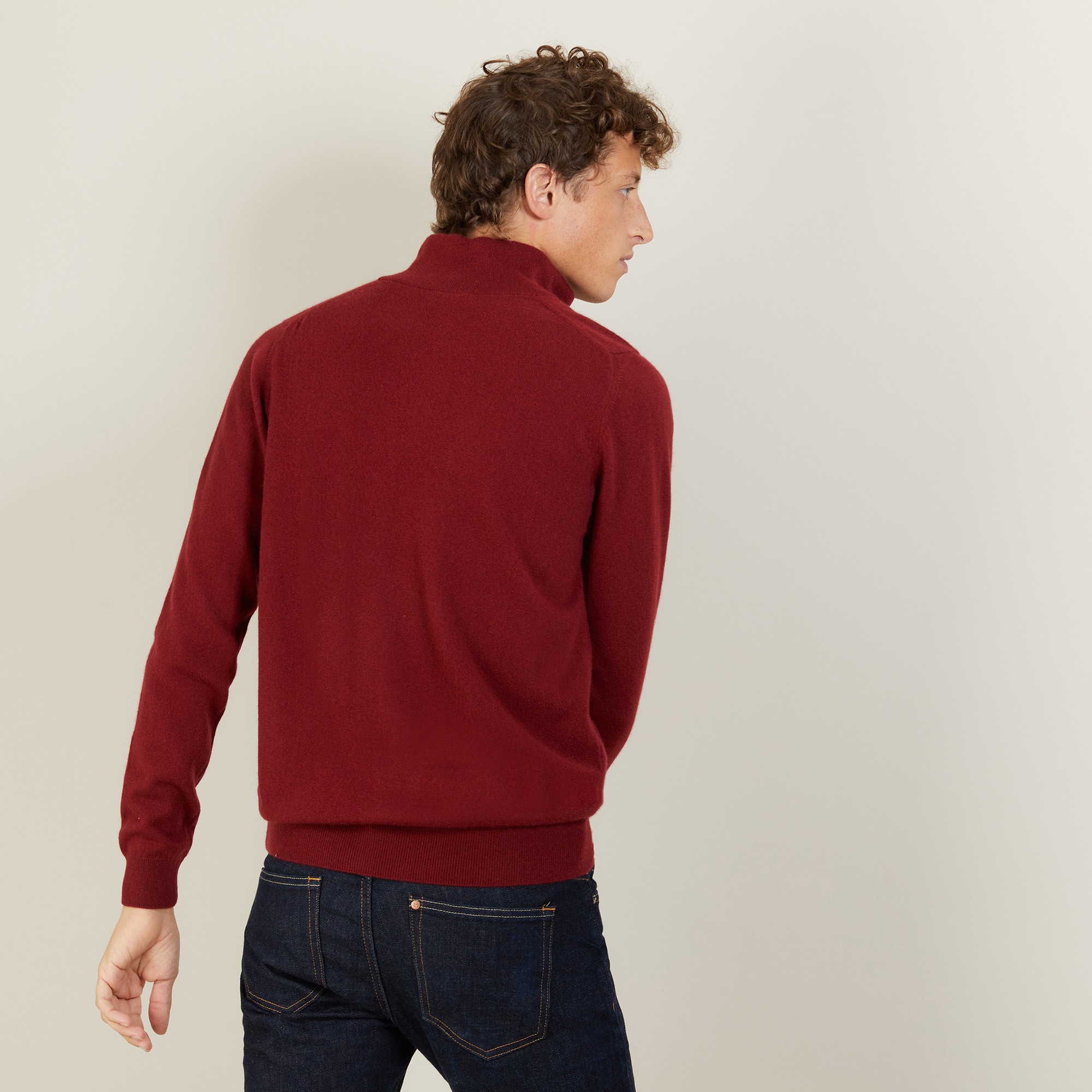 Cashmere sweater with zip neck - BLAISE