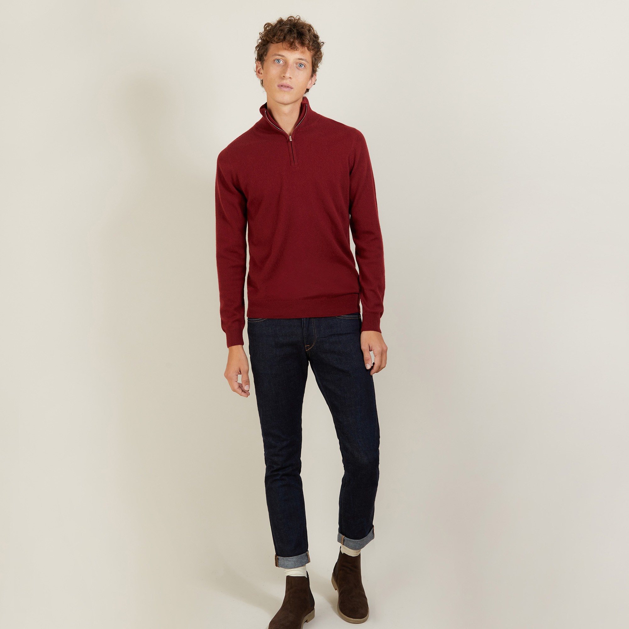 Pull en cachemire col zippé - BLAISE
