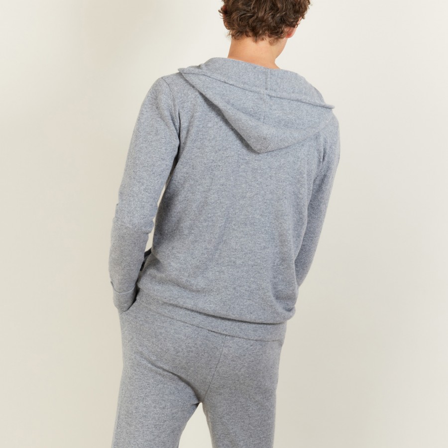 Zipped cashmere hooded jacket - Emilien