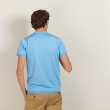 Polo en Fil Lumière à flèches - Billy 2750 perruche - 04 Bleu clair