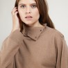 Pull col boutonné en cachemire - Gretel bis 7080 dahlia - 52 Rouge