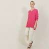Large chunky knit v-neck sweater - Balata