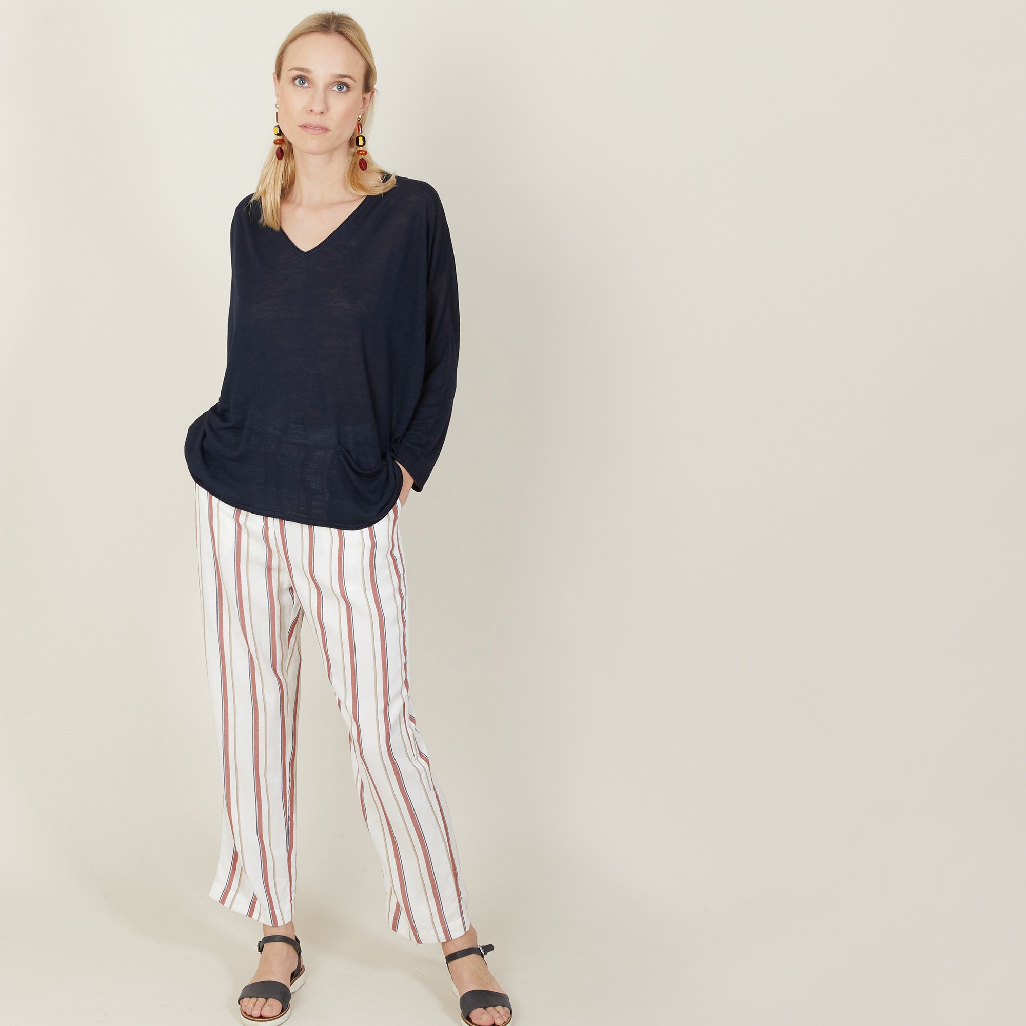 Loose slub linen T-shirt - Balou