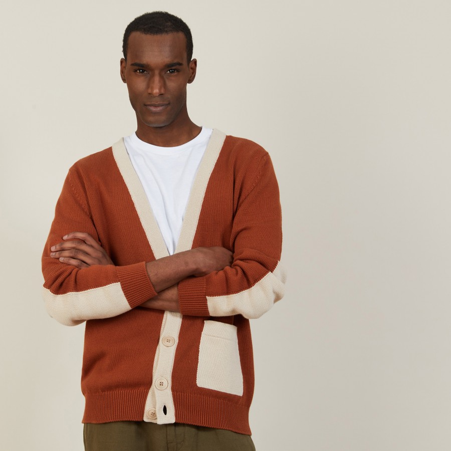 Gilet bicolore en gros coton - Pierra