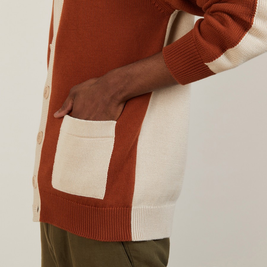 Gilet bicolore en gros coton - Pierra