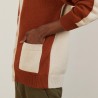 Gilet bicolore en gros coton bio - Pierra 7310 epice/sahara - 46 Marron clair