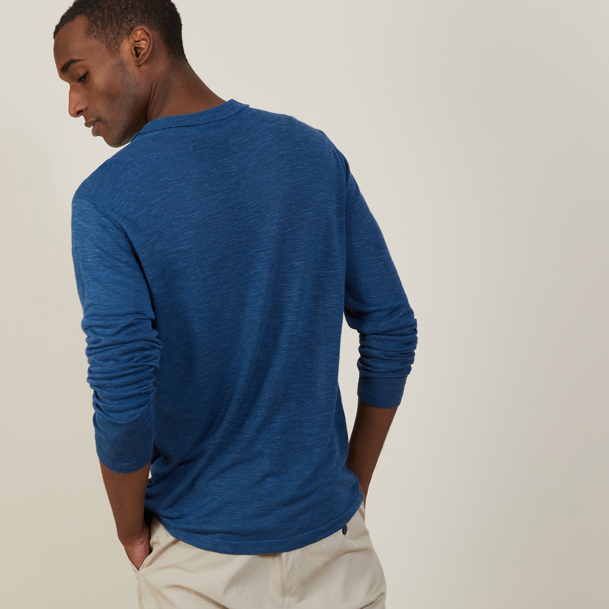 Slub linen button-down shirt - Blason