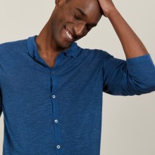 Slub linen button-down shirt - Blason
