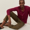 Slub linen button-down shirt - Blason