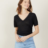 Slub linen V-neck T-shirt - Bountie