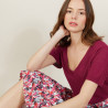 Slub linen V-neck T-shirt - Bountie