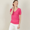 T-shirt col V en lin flammé - Bountie