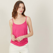 Flamed linen tank top - Mijas
