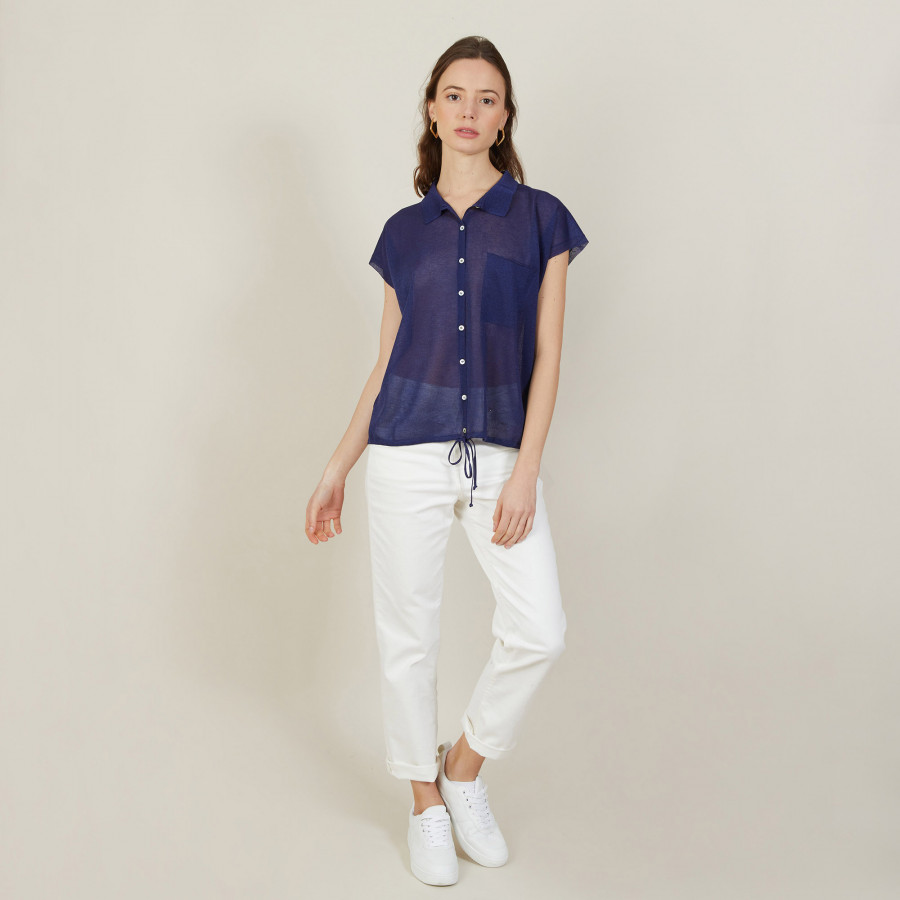 Chemise manches courtes effet irrisé - Nathalia