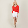 Slub linen cardigan with pockets - Bao