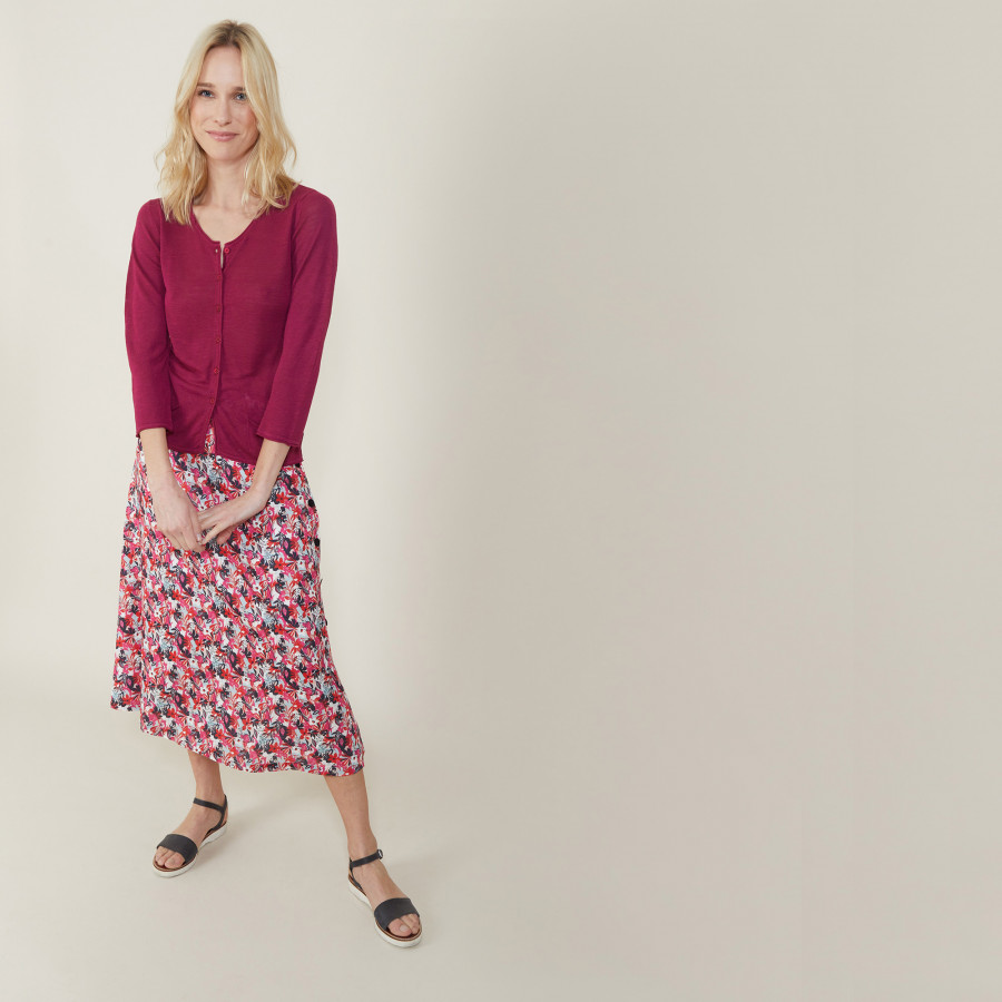 Cardigan à poches en lin flammé - Bao