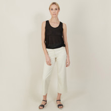 Iridescent effect round neck tank top - Ness