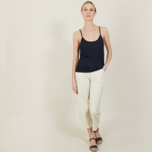 Flamed linen tank top - Mijas
