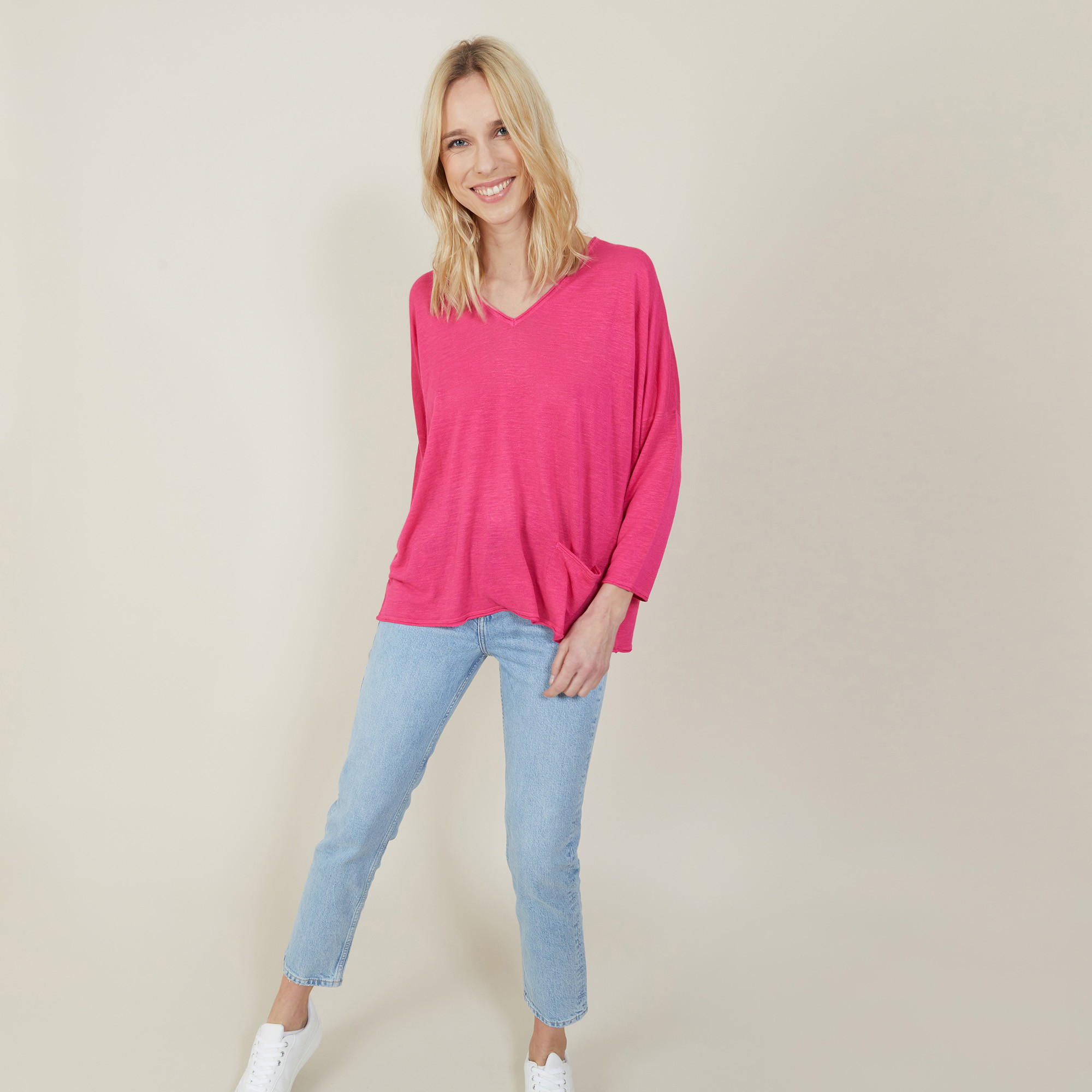 Loose slub linen T-shirt - Balou