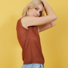 Openwork tank top in Fil Lumière - Nancy