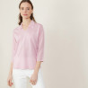 Polo ajouré manches 3/4 - Anaelle 2733 rose - 24 Rose clair